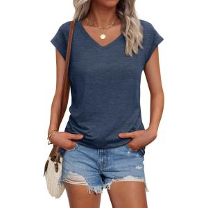 imageAUTOMET Summer Tops for Women T Shirts 2025 Beach Vacation Fashion Spring Dressy Business Casual Outfits Workout Boho ClothesNavy