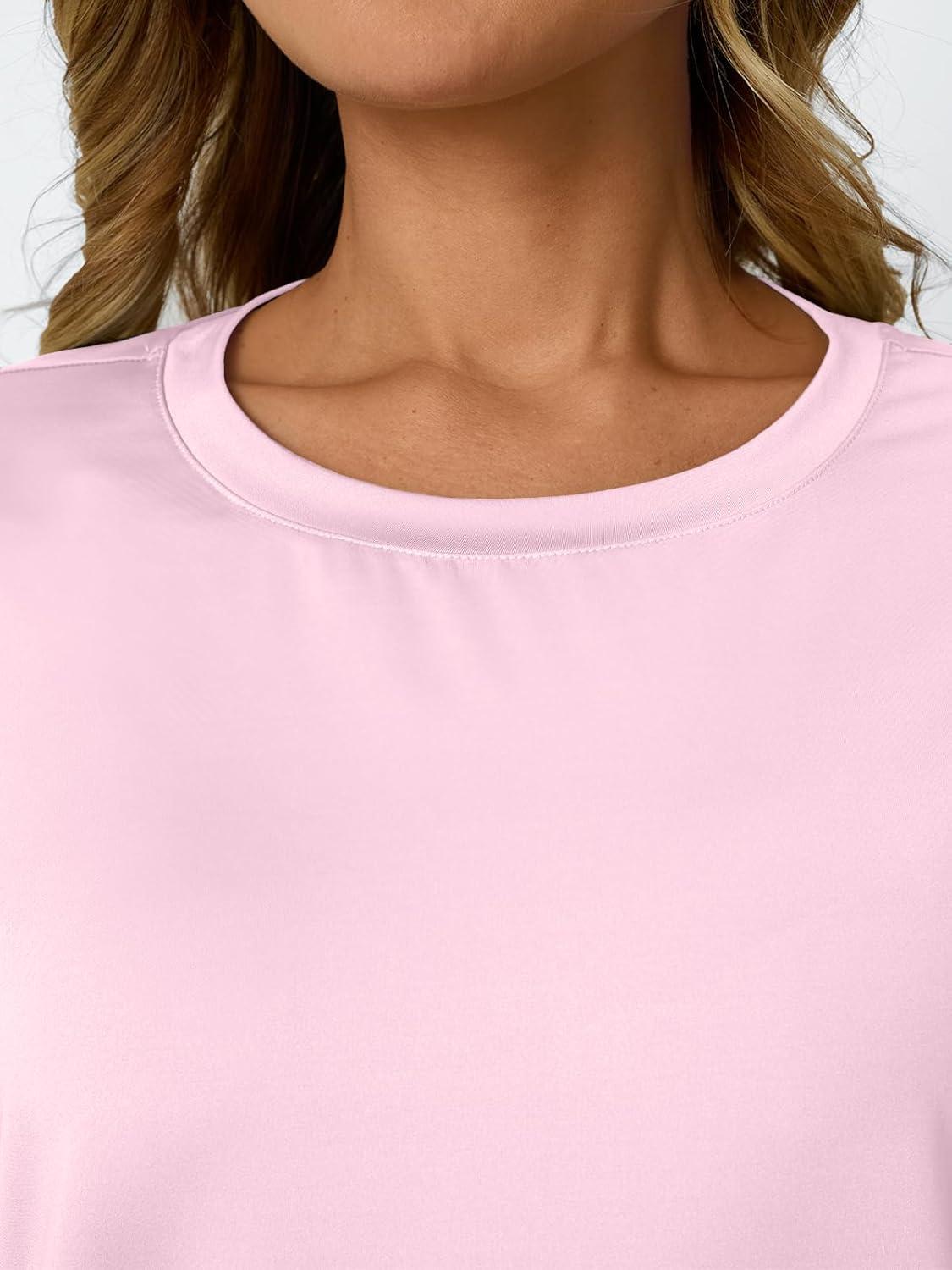 imageAUTOMET Womens Workout Tops Short Sleeve Gym Shirts Summer Athletic Yoga Tshirts Loose Fit Casual Clothes 2025Pink