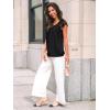 imageAUTOMET Womens Lace Tops Pleated Short Sleeve Shirts Summer Business Casual Dressy BlousesBlack
