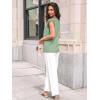 imageAUTOMET Womens Lace Tops Pleated Short Sleeve Shirts Summer Business Casual Dressy BlousesLight Green