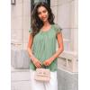 imageAUTOMET Womens Lace Tops Pleated Short Sleeve Shirts Summer Business Casual Dressy BlousesLight Green