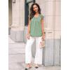 imageAUTOMET Womens Lace Tops Pleated Short Sleeve Shirts Summer Business Casual Dressy BlousesLight Green
