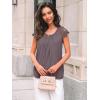 imageAUTOMET Womens Lace Tops Pleated Short Sleeve Shirts Summer Business Casual Dressy BlousesRose Taupe