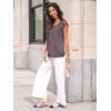 imageAUTOMET Womens Lace Tops Pleated Short Sleeve Shirts Summer Business Casual Dressy BlousesRose Taupe