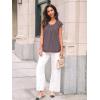 imageAUTOMET Womens Lace Tops Pleated Short Sleeve Shirts Summer Business Casual Dressy BlousesRose Taupe