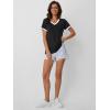imageAUTOMET Womens Short Sleeve TShirts Summer Tops Casual Soft Tunic V Neck Basic Workout Clothes Spring Fashion Outfits 2025Black