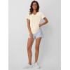 imageAUTOMET Womens Short Sleeve TShirts Summer Tops Casual Soft Tunic V Neck Basic Workout Clothes Spring Fashion Outfits 2025Cream
