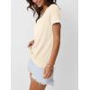 imageAUTOMET Womens Short Sleeve TShirts Summer Tops Casual Soft Tunic V Neck Basic Workout Clothes Spring Fashion Outfits 2025Cream