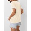 imageAUTOMET Womens Short Sleeve TShirts Summer Tops Casual Soft Tunic V Neck Basic Workout Clothes Spring Fashion Outfits 2025Cream