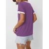 imageAUTOMET Womens Short Sleeve TShirts Summer Tops Casual Soft Tunic V Neck Basic Workout Clothes Spring Fashion Outfits 2025Deeppurple