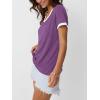 imageAUTOMET Womens Short Sleeve TShirts Summer Tops Casual Soft Tunic V Neck Basic Workout Clothes Spring Fashion Outfits 2025Deeppurple