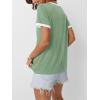 imageAUTOMET Womens Short Sleeve TShirts Summer Tops Casual Soft Tunic V Neck Basic Workout Clothes Spring Fashion Outfits 2025Green