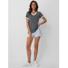 imageAUTOMET Womens Short Sleeve TShirts Summer Tops Casual Soft Tunic V Neck Basic Workout Clothes Spring Fashion Outfits 2025Grey