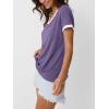 imageAUTOMET Womens Short Sleeve TShirts Summer Tops Casual Soft Tunic V Neck Basic Workout Clothes Spring Fashion Outfits 2025Purple