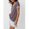 imageAUTOMET Womens Short Sleeve TShirts Summer Tops Casual Soft Tunic V Neck Basic Workout Clothes Spring Fashion Outfits 2025Purplegrey