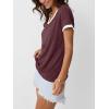 imageAUTOMET Womens Short Sleeve TShirts Summer Tops Casual Soft Tunic V Neck Basic Workout Clothes Spring Fashion Outfits 2025Winered