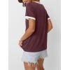 imageAUTOMET Womens Short Sleeve TShirts Summer Tops Casual Soft Tunic V Neck Basic Workout Clothes Spring Fashion Outfits 2025Winered