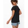 imageAUTOMET Womens Short Sleeve TShirts V Neck Tops Summer Fashion Dressy Casual Basic Ruffle Blouse Soft 2025 Spring ClothesBlack