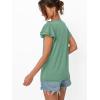 imageAUTOMET Womens Short Sleeve TShirts V Neck Tops Summer Fashion Dressy Casual Basic Ruffle Blouse Soft 2025 Spring ClothesGreen