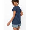 imageAUTOMET Womens Short Sleeve TShirts V Neck Tops Summer Fashion Dressy Casual Basic Ruffle Blouse Soft 2025 Spring ClothesNavy