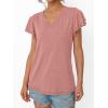 imageAUTOMET Womens Short Sleeve TShirts V Neck Tops Summer Fashion Dressy Casual Basic Ruffle Blouse Soft 2025 Spring ClothesPink