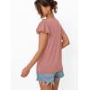imageAUTOMET Womens Short Sleeve TShirts V Neck Tops Summer Fashion Dressy Casual Basic Ruffle Blouse Soft 2025 Spring ClothesPink