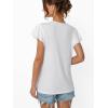 imageAUTOMET Womens Short Sleeve TShirts V Neck Tops Summer Fashion Dressy Casual Basic Ruffle Blouse Soft 2025 Spring ClothesWhite