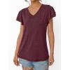 imageAUTOMET Womens Short Sleeve TShirts V Neck Tops Summer Fashion Dressy Casual Basic Ruffle Blouse Soft 2025 Spring ClothesWinered