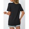 imageAUTOMET Womens Summer Short Sleeve Shirts Trendy TShirts Dressy Casual Blouses 2025 Crew Neck Tunic Beach Fashion TopsBlack