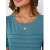 imageAUTOMET Womens Summer Short Sleeve Shirts Trendy TShirts Dressy Casual Blouses 2025 Crew Neck Tunic Beach Fashion TopsBluegreen