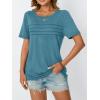 imageAUTOMET Womens Summer Short Sleeve Shirts Trendy TShirts Dressy Casual Blouses 2025 Crew Neck Tunic Beach Fashion TopsBluegreen