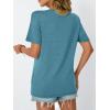 imageAUTOMET Womens Summer Short Sleeve Shirts Trendy TShirts Dressy Casual Blouses 2025 Crew Neck Tunic Beach Fashion TopsBluegreen