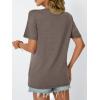 imageAUTOMET Womens Summer Short Sleeve Shirts Trendy TShirts Dressy Casual Blouses 2025 Crew Neck Tunic Beach Fashion TopsCoffee