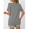 imageAUTOMET Womens Summer Short Sleeve Shirts Trendy TShirts Dressy Casual Blouses 2025 Crew Neck Tunic Beach Fashion TopsGrey