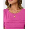 imageAUTOMET Womens Summer Short Sleeve Shirts Trendy TShirts Dressy Casual Blouses 2025 Crew Neck Tunic Beach Fashion TopsHotpink