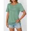 imageAUTOMET Womens Summer Short Sleeve Shirts Trendy TShirts Dressy Casual Blouses 2025 Crew Neck Tunic Beach Fashion TopsLightgreen
