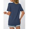 imageAUTOMET Womens Summer Short Sleeve Shirts Trendy TShirts Dressy Casual Blouses 2025 Crew Neck Tunic Beach Fashion TopsNavy