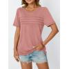 imageAUTOMET Womens Summer Short Sleeve Shirts Trendy TShirts Dressy Casual Blouses 2025 Crew Neck Tunic Beach Fashion TopsPink