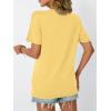 imageAUTOMET Womens Summer Short Sleeve Shirts Trendy TShirts Dressy Casual Blouses 2025 Crew Neck Tunic Beach Fashion TopsYellow