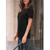 imageAUTOMET Womens T Shirts Lace Tops Fashion Short Sleeve Trendy Business Casual Dressy Knitted Summer Clothes 2025Black
