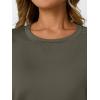 imageAUTOMET Womens Workout Tops Short Sleeve Gym Shirts Summer Athletic Yoga Tshirts Loose Fit Casual Clothes 2025Armygreen