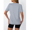 imageAUTOMET Womens Workout Tops Short Sleeve Gym Shirts Summer Athletic Yoga Tshirts Loose Fit Casual Clothes 2025Grey