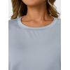 imageAUTOMET Womens Workout Tops Short Sleeve Gym Shirts Summer Athletic Yoga Tshirts Loose Fit Casual Clothes 2025Grey