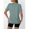 imageAUTOMET Womens Workout Tops Short Sleeve Gym Shirts Summer Athletic Yoga Tshirts Loose Fit Casual Clothes 2025Greygreen