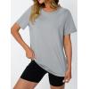 imageAUTOMET Womens Workout Tops Short Sleeve Gym Shirts Summer Athletic Yoga Tshirts Loose Fit Casual Clothes 2025Lightgrey
