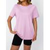 imageAUTOMET Womens Workout Tops Short Sleeve Gym Shirts Summer Athletic Yoga Tshirts Loose Fit Casual Clothes 2025Lightpink