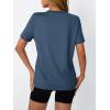 imageAUTOMET Womens Workout Tops Short Sleeve Gym Shirts Summer Athletic Yoga Tshirts Loose Fit Casual Clothes 2025Navy