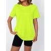 imageAUTOMET Womens Workout Tops Short Sleeve Gym Shirts Summer Athletic Yoga Tshirts Loose Fit Casual Clothes 2025Neongreen