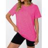 imageAUTOMET Womens Workout Tops Short Sleeve Gym Shirts Summer Athletic Yoga Tshirts Loose Fit Casual Clothes 2025Neonpink
