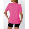 imageAUTOMET Womens Workout Tops Short Sleeve Gym Shirts Summer Athletic Yoga Tshirts Loose Fit Casual Clothes 2025Neonpink